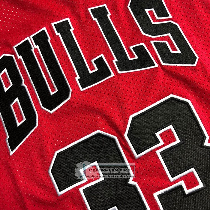 Camiseta Chicago Bulls Scottie Pippen NO 33 Mitchell & Ness 1997-98 Rojo
